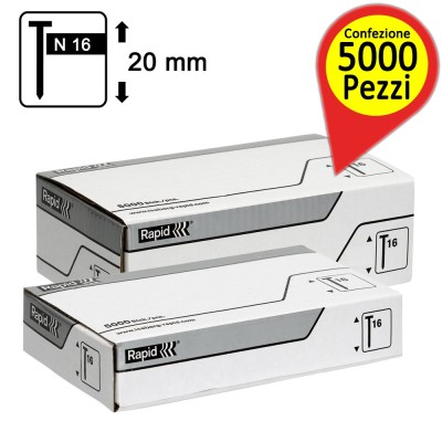 Chiodi Rapid N 16 GA mm 20 Confezione 500 Pezzi
