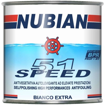 Antivegetativa Speed 51 Autolevigante Bianca Idrofila ml 750 Nubian Per Barca