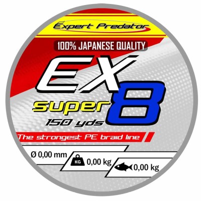 Trecciato a otto capi Giapponese EX Super 8 Diametro mm 0,30 Lunghezza 300 YDS Kg 29,50
