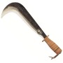 Roncola Bergamo cm 30 In Acciaio Impugnatura Rivestita in Cuoio Made in Italy