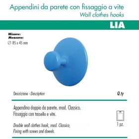1 Appendino da Parete CLASSIC DISCO Fissaggio a Muro Azzurro