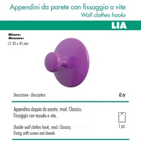 1 Appendino da Parete CLASSIC DISCO Fissaggio a Muro Fucsia