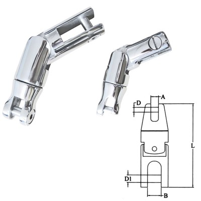 Giunto Girevole Salpa Ancora Doppio Acciaio Inox Aisi 316 Per Barca Gommone