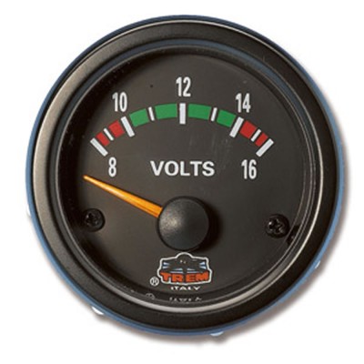 VOLTMETRO COLORE NERO SCALA GRADUATA DA 8 A 18V PER BARCA