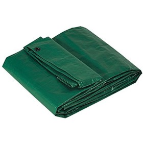 Telo Occhiellato In Polietilene Antistrappo Verde Anti UV Rinforzato Mt 5x6