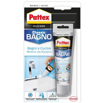 Pattex Silicone Acetico Bagno e Cucina Bianco Tubetto Cartuccia ml 280 Henkel