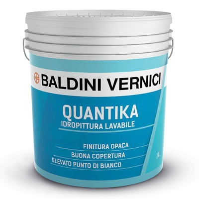 Pittura Lavabile Quantika Baldini Vernici Idropittura Colore Bianco Litri 14