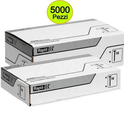 Chiodi Rocafix 16 Rapid 16 Punta mm 30 Confezione perzzi 5000