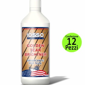 Multipack 12 Pz Iosso Golden Teak Brightner Sbiancante Per Legno Litri 1