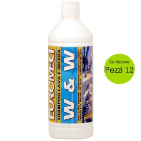 Multipack 12 Pezzi Euromeci Shampoo Lava e Incera Whash & Wax Litri 1
