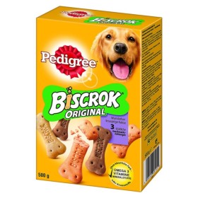 Multipack da 12 Pedigree Biscrok Original Biscotti per Cani 3 Gusti in 1 Pollo Manzo e Agnello Conf 500 Gr Cad