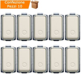 Multipack 10 Pezzi Pulsanti Tipo Magic 10A Per Campanello Illuminazione Impianto Elettrico