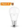 Multipack da 6 Lampadine Osram Led E27 9 Watt 4000K Cool White Classe A+