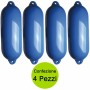Multipack 4 Pezzi Parabordi Majoni Star Fender Colore Blu Due Fori D'attacco SF1 cm 12x45