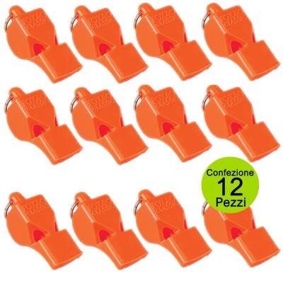 Multiplack 12 Pezzi Fischietti Fox 40 Arancioni Per Salvamento Bagnini Sport