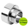 Multipack 10 Pz Prolunghe Ridotte In Ottone Cromato da Femmina 1