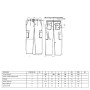 Multipack da 5 pz TG. L Pantaloni da Lavoro Work Professional Multitasche Blu