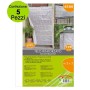Multipack 5 pezzi Telone Occhiellato di Protezione Rinforzato in PE Trasparente 170 g/mq 3x3 metri