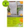 Multipack 5 pezzi Telone Occhiellato di Protezione Rinforzato in PE Trasparente 170 g/mq 3x4 metri