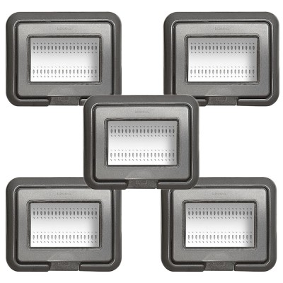 Coperchio 3 Posti Bticino Idrobox IP55 5 Pezzi Living International 24603L