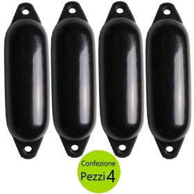 Multipack 4 Pezzi Parabordo Majoni Star Fender Colore Nero SF5 cm 30x90