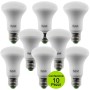 Multipack 10 Pz Beghelli Lampade a Risparmio Energetico R63 Warm White 2700K 11 Watt