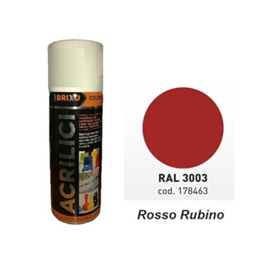 Bomboletta Spray Rosso Rubino RAL 3003 Brixo 400 Millilitri