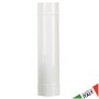 TUBO SMALTATO BIANCO PER STUFA A LEGNA LUNGHEZZA CM 25 X 11