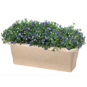 FIORIERA BAMA IN PLASTICA PAGLIA COLORE LEGNO