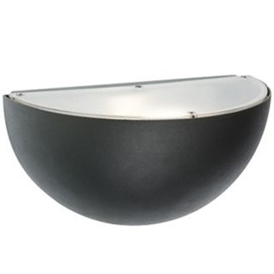 APPLIQUE IN ALLUMINIO QUARTO DI SFERA UMBE GRIGIA 490/16