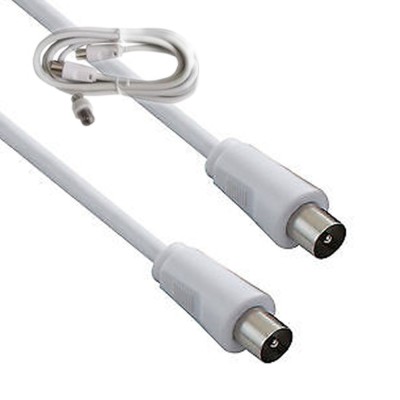 PROLUNGA TV SPINA CON ADATTATORE FEMMINA FEMMINA METRI 2 BIANCO