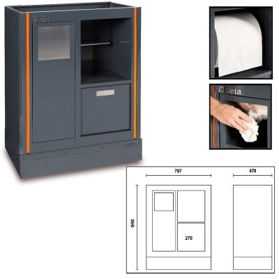 MODULO FISSO DI SERVIZIO X ARREDO OFFICINA C55MS BETA