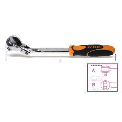 CRICCHETTO REVERSIBILE ATTACCO QUADRO M. 1/2" 72 DENTI BETA