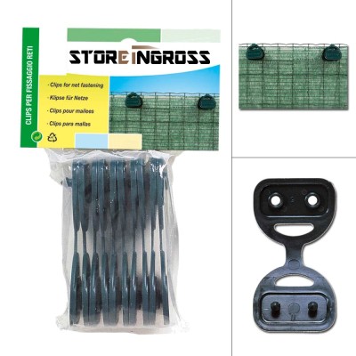 Clips per Fissaggio Reti Super PE Confezione da 100 Pezzi
