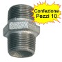 Nipples Niples in Ghisa Zincato Maschio Maschio da 1" Pezzi 10