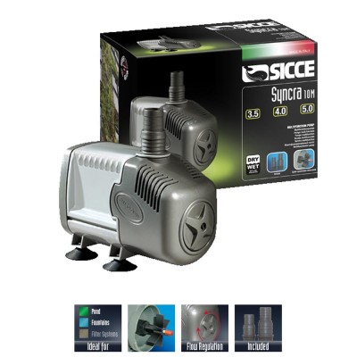 Sicce Syncra Silent 5.0 5.000 Litri/h Pompa per Acquari Laghetti e Fontane