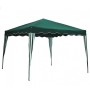 Gazebo per Giardino Bianco Verde Copertura 300 x 400 cm