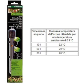 Dennerle Nano Riscaldatore Regolabile di Sicurezza W25