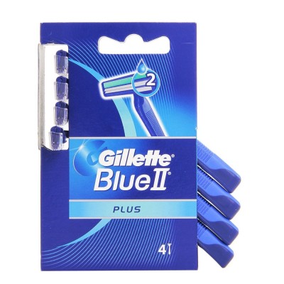 Rasoio Usa e Getta Gillette Blue II Plus Confezione da 4 Rasoi