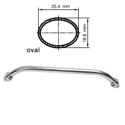 Maniglia inox attacco a basetta lunghezza mm 305