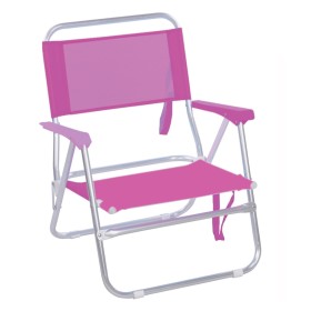 Sedia Spiaggina da Mare Campeggio Giardino Pieghevole Telo Fucsia