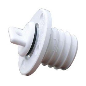 Boccola di scarico con tappo a vite bianco