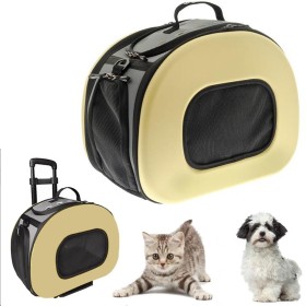 Fuss Dog Trolley per Cani 2 in 1 Borsa Max 8 Kg Pet Rolling Colore Giallo