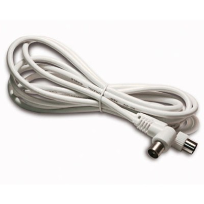 Prolunga TV da metri 2 con adattatore Femmina Femmina Bianco