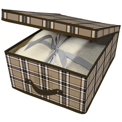 SCATOLA PORTABIANCHERIA TRASPIRANTE CON MANIGLIA SCOZZESE