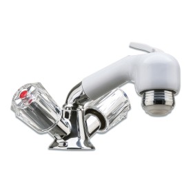 MISCELATORE CON DOCCETTA BIANCA A LEVA E TUBO 1,5 METRI