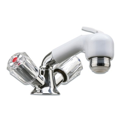 MISCELATORE CON DOCCETTA BIANCA A LEVA E TUBO 1,5 METRI