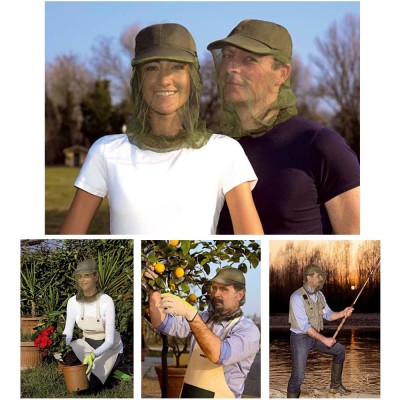 Cappello con Rete Antinsetti Retina Ripara Insetti per Orto Giardino Pesca Agricoltura e Caccia