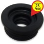Morsetti Tecnici In Gomma Nera mm 50 x mm 40 interno Confezione da 25 Pezzi