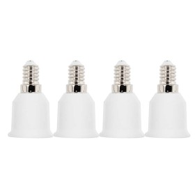 Multipack 4 Pz Portalampade adattatori da E14 a E27 Led Alogene Risparmio